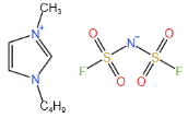 1-丁基-3-甲基咪唑雙氟磺酰亞胺鹽結構式
